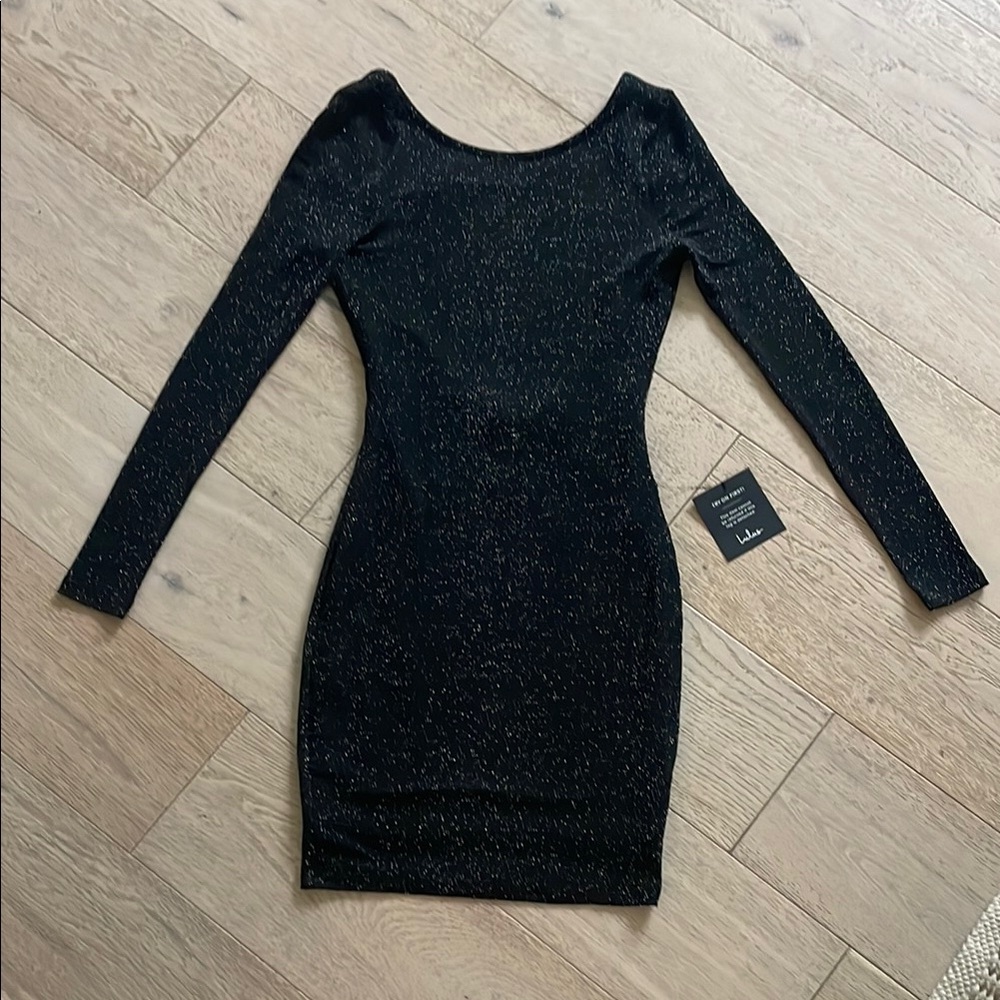 Elegant Black Glitter Dress
